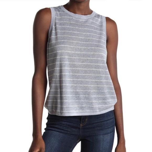 360SWEATER STRIPED KNIT TANK TOP - Picture 1 of 6